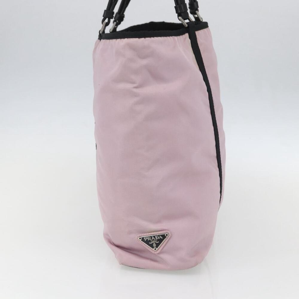 PRADA Tote Bag Nylon Pink Silver Auth 158422 - Picture 3 of 16